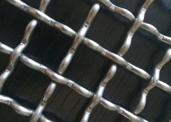 High Tensile 65Mn Crimped Wire Mesh Square Hole Plain Weave Acid Resisting